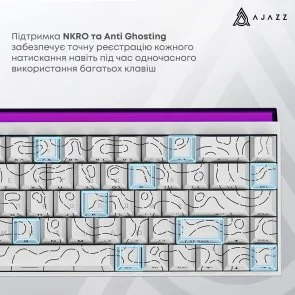 Фото: Клавіатура Ajazz NK68 Red Switch Side Contour White (NK68-R-S-W) № 12 | KTC