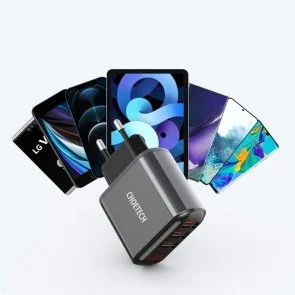 Фото: Зарядний пристрій Choetech Q5009 2.4A Black (Q5009-EU) № 2 | KTC