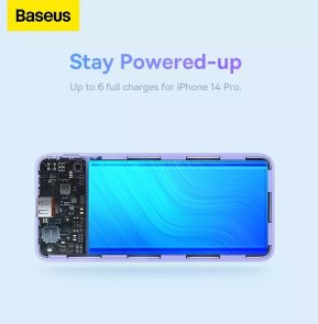 Батарея універсальна Baseus Airpow Fast Charge 10000mAh 20W Nebula Purple (P10022801513-00)