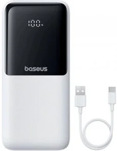 Фото: Батарея універсальна Baseus Lipow 20000mAh 22.5W White Built-In Lightning / USB-C cable (P10079102213-00) № 3 | KTC