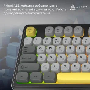 Фото: Клавіатура Ajazz AF98 USB Black/Gray/Yellow (AF98-BGY) № 11 | KTC