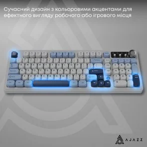 Фото: Клавіатура Ajazz AF98 Plus USB/WL/BT Glacier Blue (AF98-PLUS-GB) № 15 | KTC