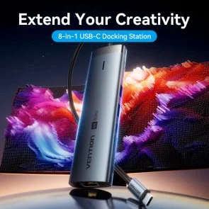 Фото: USB-хаб Vention Hub 8-in-1 100W (TGUHB) № 2 | KTC