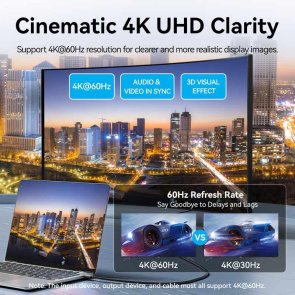 Кабель Vention PVC Type-C / HDMI 2m Black (CRIBH)