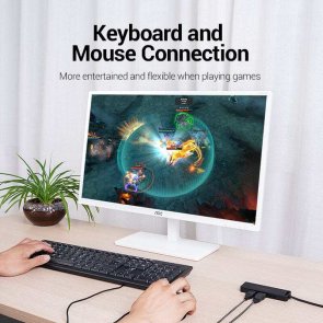 Хаб USB 2.0 4 Port Vention, 0.15m, Black