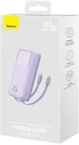 Фото: Батарея універсальна Baseus Comet Digital Display 20000mAh 22.5W Purple (PPMD020105) № 4 | KTC