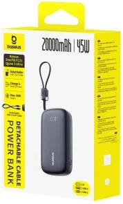Фото: Батарея універсальна Baseus EnerFill FC21 Qpow3 Ultra Digital 20000mAh 45W Black (E0027P00) № 6 | KTC
