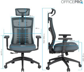 Крісло OfficePro Balance OC550-B-DG-DG Black/Dark Gray