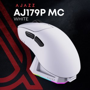 Мишка, Ajazz AJ179P MC WL/BT/USB, White ( Gaming )