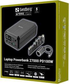 Батарея універсальна Sandberg Laptop Powerbank 27000mAh 100W (421-13)