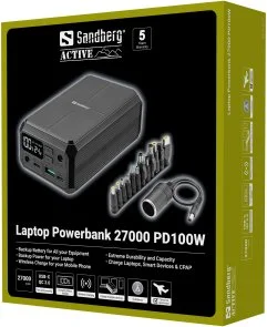 Фото: Батарея універсальна Sandberg Laptop Powerbank 27000mAh 100W (421-13) № 8 | KTC
