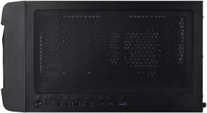 Корпус 1stPlayer D4-M-BK-2F1P-1F1 Black with window