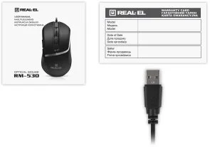 Фото: Миша Real-EL RM-530 USB Black (EL123200053) № 9 | KTC