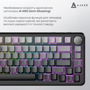 Клавіатура Ajazz AK820 Max Magnetic Switch RGB USB Gradient Black (AK820MAX-M-S-GG)