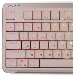 Клавіатура компактна KZZI I75 Red Switch WL/BT/USB Pink (6977534870567)