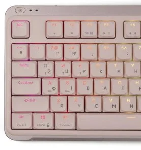 Фото: Клавіатура KZZI I75 Red Switch WL/BT/USB Pink (6977534870567) № 3 | KTC