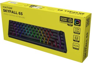 Клавіатура, Hator Skyfall 65 Aurum Sterling USB, Black ( Gaming )