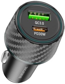 Автомобільний зарядний пристрій BOROFONE BZ21 Brilliant 48W Black (6941991101175)