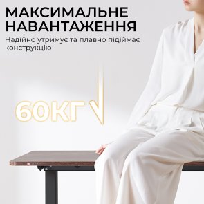 Стіл SIHOO D03, Walnut/Black