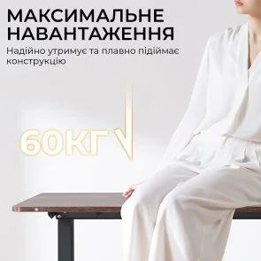 Фото: Стіл комп’ютерний SIHOO D03 Walnut/Black (D03-104/D03-108) № 8 | KTC
