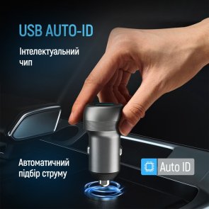 Автомобільний зарядний пристрій ColorWay 70W PD QC3.0 Gray (CW-CHA066PD-GR)