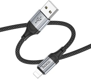 Кабель Hoco X102 Fresh 2.4A AM / Lightning 1m Black (6942007608756)