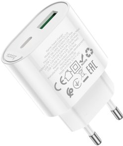 Зарядний пристрій Hoco C109A Fighter 20W White (6942007656719)