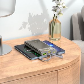 Батарея універсальна Hoco J104 Discovery Edition 10000mAh 22.5W Gray (6931474788955)