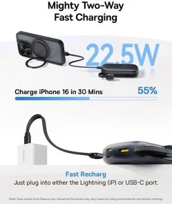 Фото: Батарея універсальна Baseus EnerFill FC21 Qpow3 Ultra Digital Display 20000mAh Cosmic Black (E0027M00) № 3 | KTC