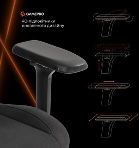 Крісло GamePro GC925B Fabric Black