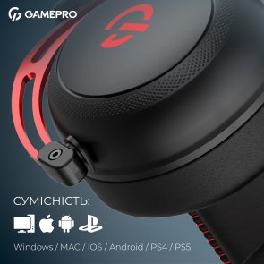 Гарнітура GamePro Asgard Skald Origin Black/Red (HS850BR)