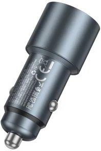 Фото: Автомобільний зарядний пристрій Hoco Z60 Bloom 48W Metal Gray (6942007642095) № 6 | KTC