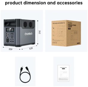 Зарядна станція Choetech BS061, 1200W, 1024Wh + Wifi+Bt