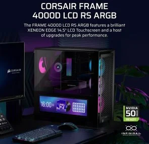 Фото: Корпус Corsair Frame 4000D LCD RS ARGB Black with window (CC-9011326-WW) № 3 | KTC