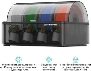 Фото: Принтер Bambu Lab P1S Combo (PF001-U+SA001-EU) № 10 | KTC