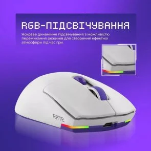 Фото: Миша Proove Rate Special Edition WL/BT/USB Black/Purple (CMRTWRS03001) № 9 | KTC