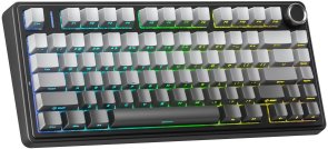 Клавіатура Aula F75 Gasket Reaper Switch Hot-Swap PBT Black/Grey (6948391209913)