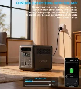 Фото: Зарядна станція Choetech BS068 1200W 1024Wh + Wi-Fi + BT № 12 | KTC