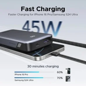 Фото: Батарея універсальна UGREEN PB536 20000mAh 45W Black (55988B) № 2 | KTC