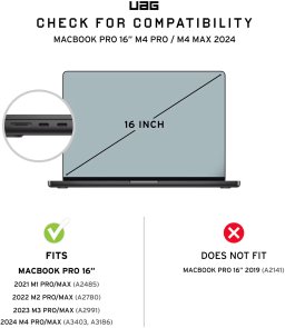 Чохол UAG for Macbook Pro 16 M3/M4 Max/ProM5 Max/Pro - Plyo Ice (134003114343)