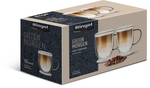 Фото: Набір чашок Ringel Guten Morgen 370ml 2pcs Clear (RG-0002/2*370 s) № 4 | KTC