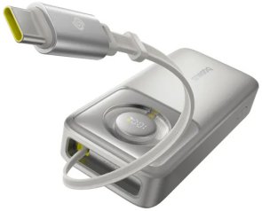 Батарея універсальна Baseus Free2Pull 20000mAh 65W with Retractable Cable Type-C Lunar Gray (P10073700843-00)