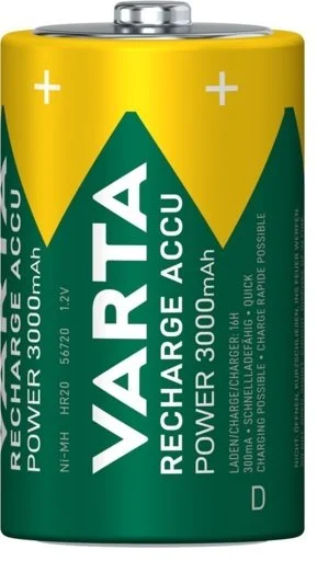 Фото: Акумулятор Varta Recharge ACCU Power D LR20 3000mAh BL/2 (56720101412) № 2 | KTC