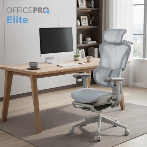 Крісло OfficePro Elite OC950GLB Gray/Light Blue