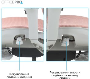 Крісло OfficePro Elite OC950GLP Gray/Light Pink
