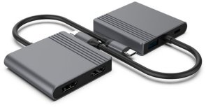 USB-хаб Cablexpert 3in1 USB/HDMI/PD Gray (A-CM-COMBO3-04)