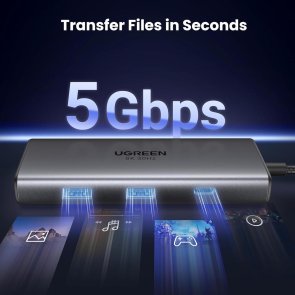 USB-хаб UGREEN CM498 Grey (45379)