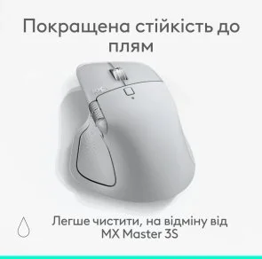 Фото: Миша Logitech MX Master 4 Performance Wireless/Bluetooth Pale Gray (910-007563) № 10 | KTC