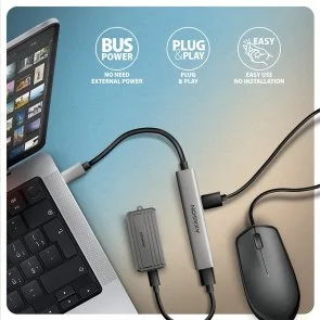 Фото: USB-хаб Axagon HUE-STC 4in1 № 4 | KTC