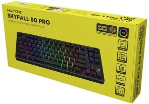 Фото: Клавіатура Hator Skyfall 80 PRO Aurum Vanila Silent Black (HTK4181UA) № 7 | KTC
